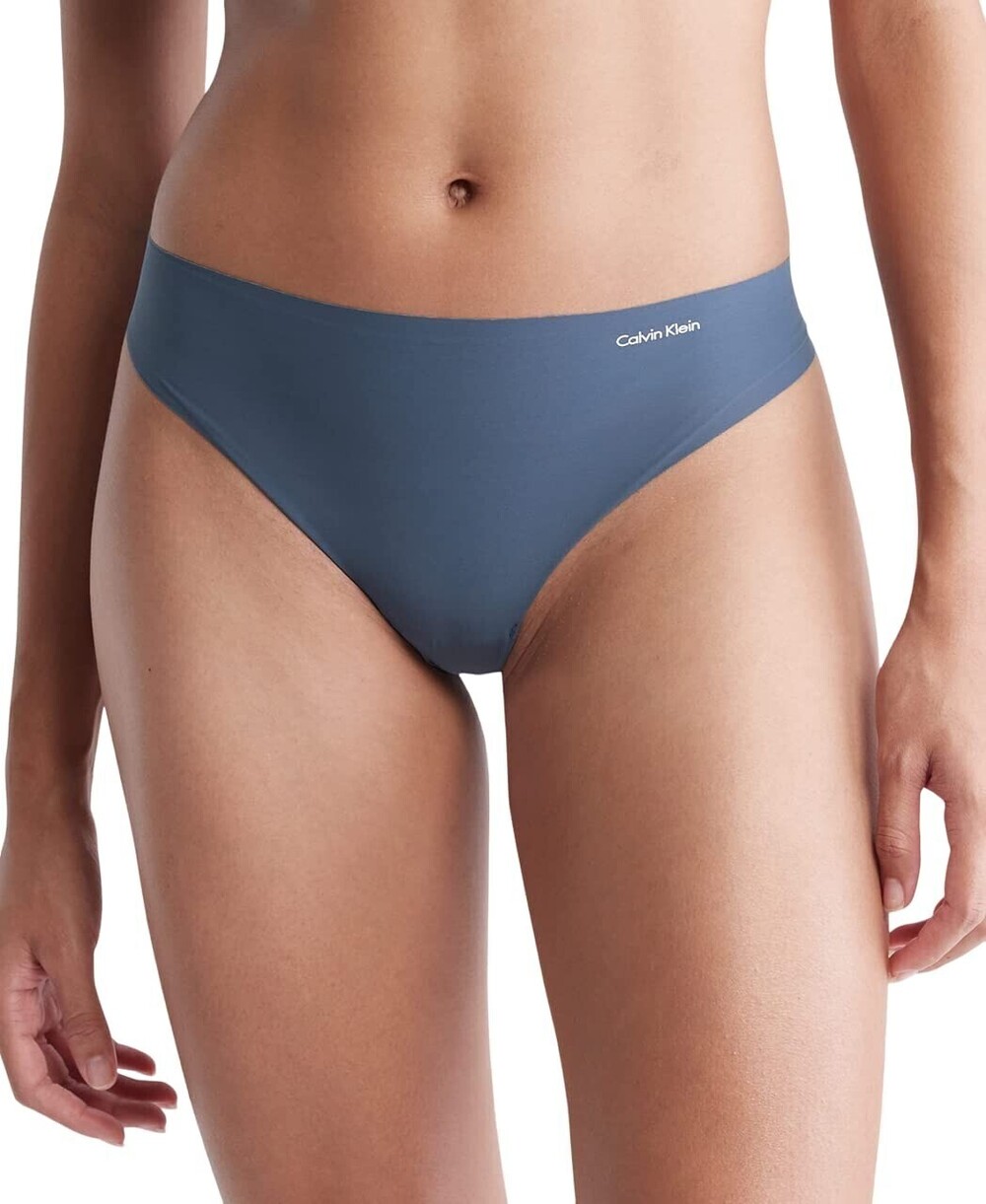NWT Calvin Klein Thong Panty Blue Edge Seamless, Nylon Blend, X-Small